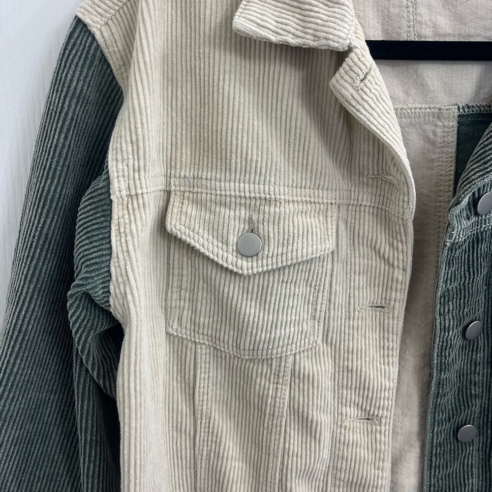 Pol Multi Color Button Up Corduroy Jacket - image 4